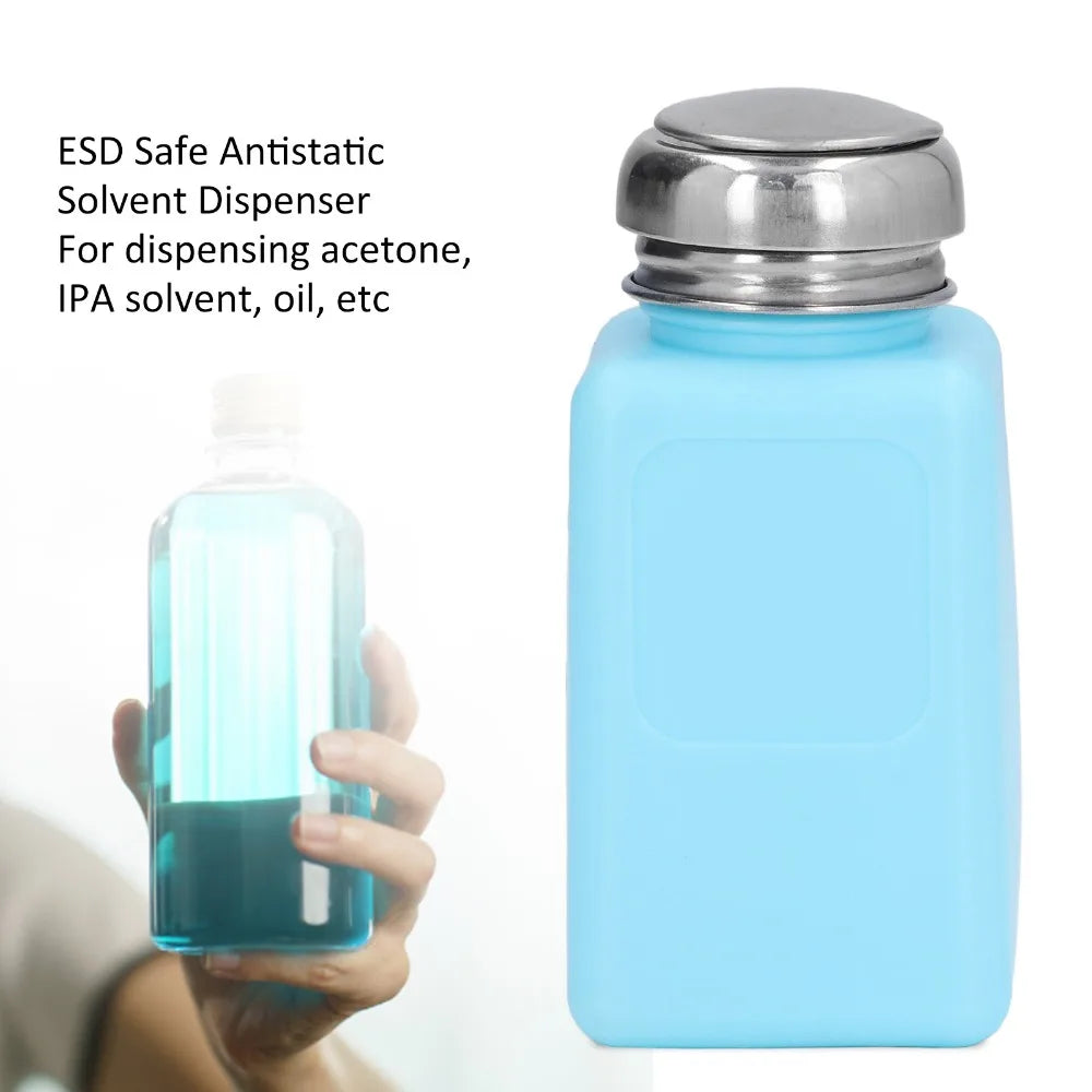 Push Down Alcohol Dispenser Anti-reflux Pump White Blue Solvent Zpaxo