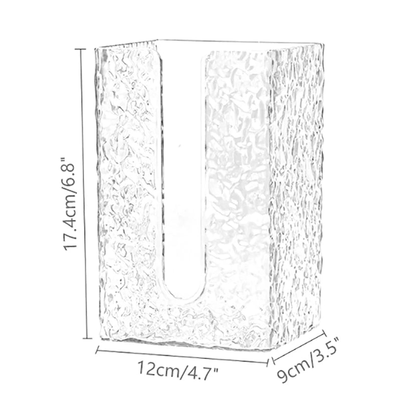 Living Room Desktop Transparent Napkin Box Ins Style Home Creative Bathroom Storage Simple Acrylic Square/Round Tissue Box Zpaxo Style6