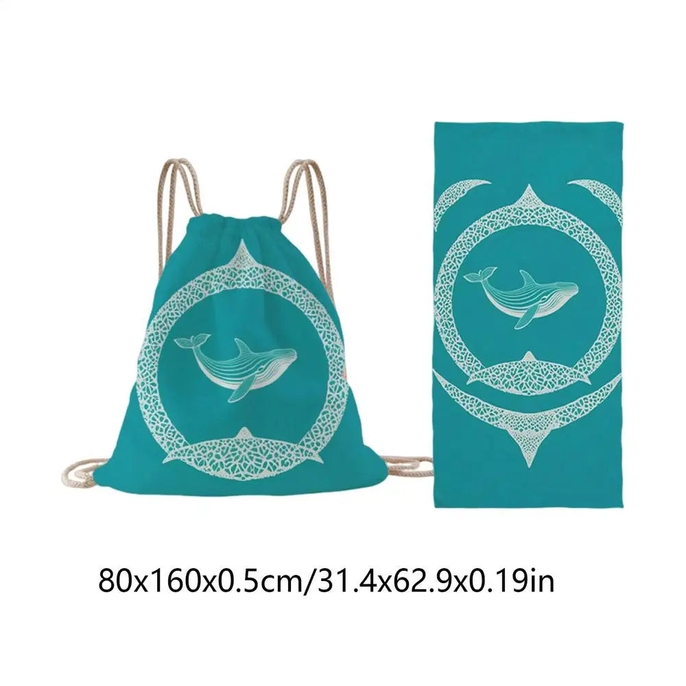 Beach Towel Bag 1 Foldable Quick Dry Sand Large 80x160cm Wearable