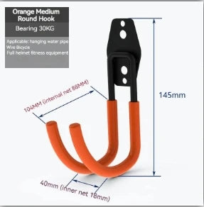 Bicycle Garage Heavy Storage Hook Warehouse Hardware Strong Load-Bearing Small/Medium Square Hook Tool Storage Wall Metal Hook Zpaxo Medium J