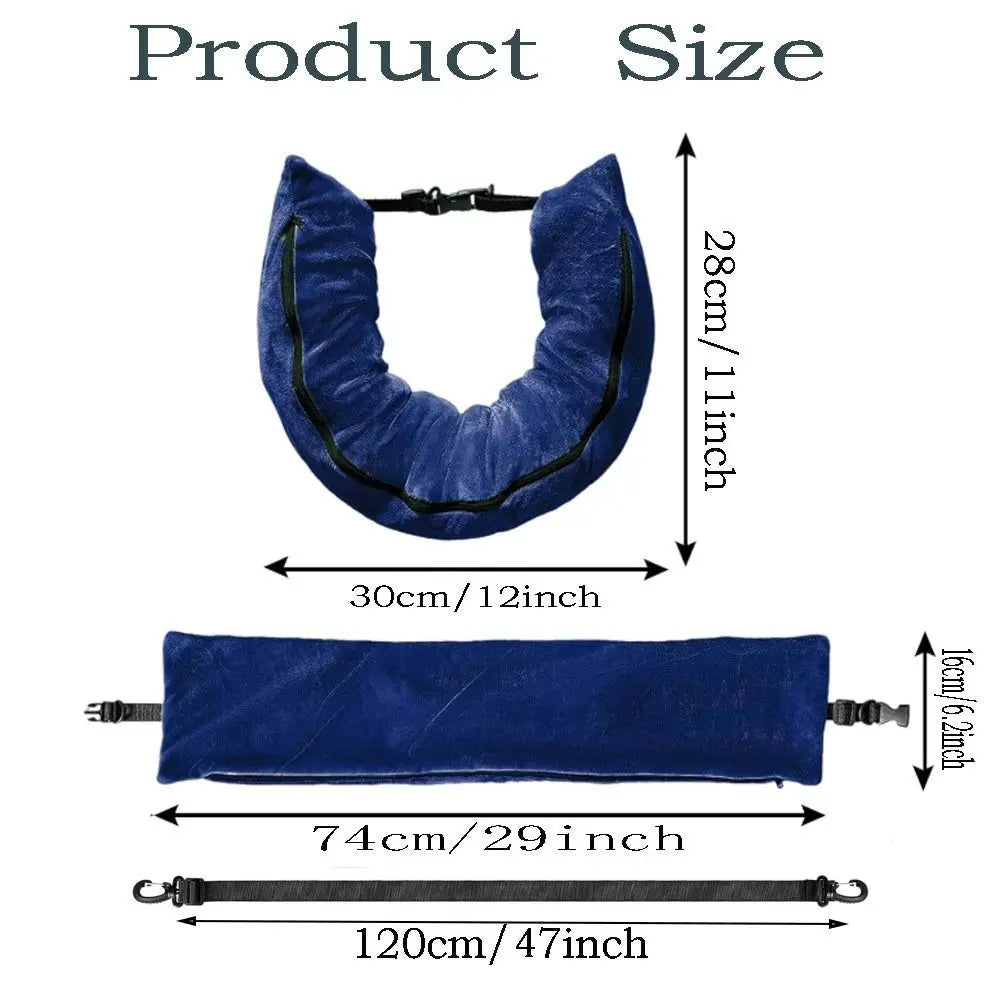 Comfortable U-Shaped Pillow Filled Pillow Stuff Soft Plush Travel Neck Pillow Fillable With Clothes Pillowcase Zpaxo