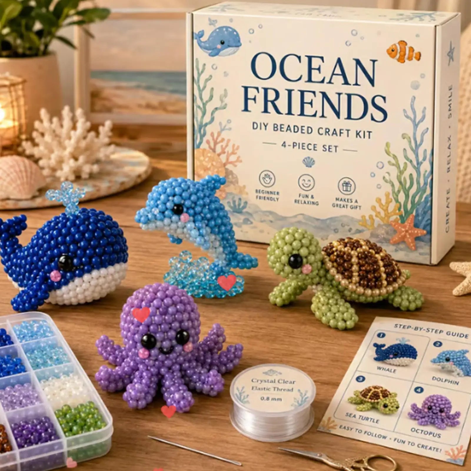 Beaded Animal Kit Cute Design 3D Animal Creative Colorful Beading Embroidery Kit For Beginners Craft Lovers Adults Enthusiasts Zpaxo