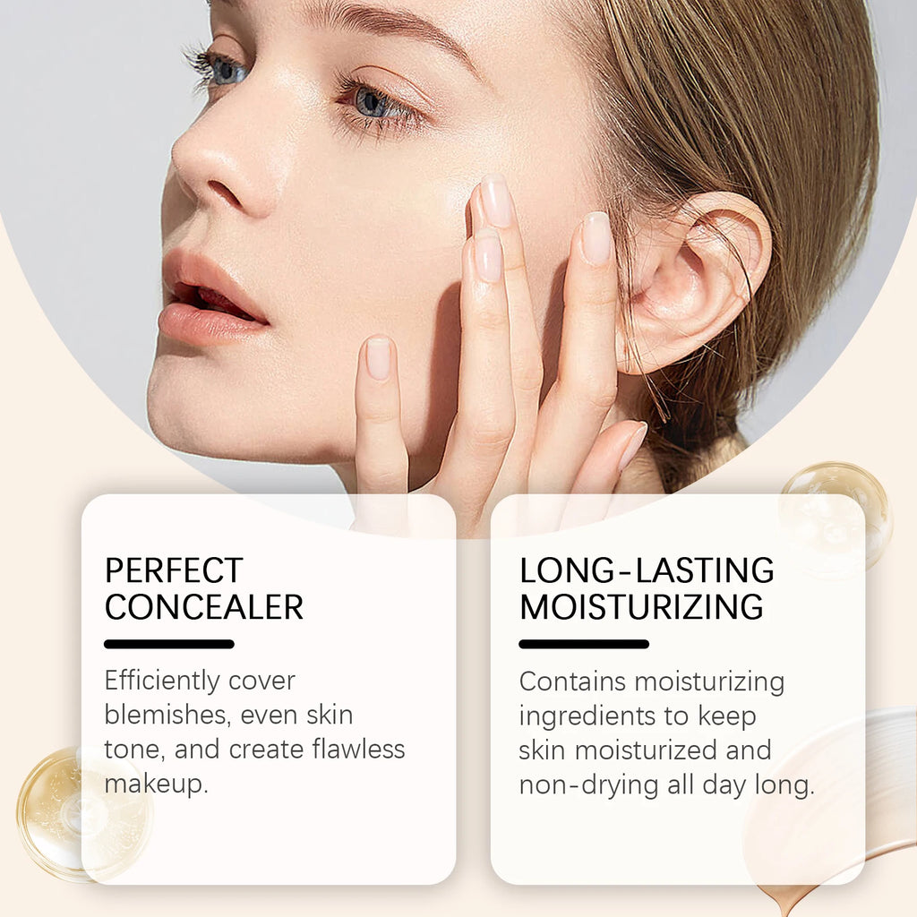 Eelhope 4-in-1 Color Changing Foundation SPF 50 Serum Concealer Liquid Foundation Zpaxo