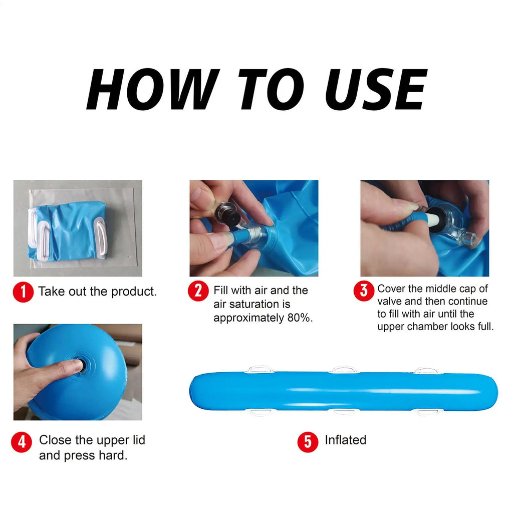 Inflatable Noodle Floats Handles PVC Floating Kids Adults Summer Zpaxo