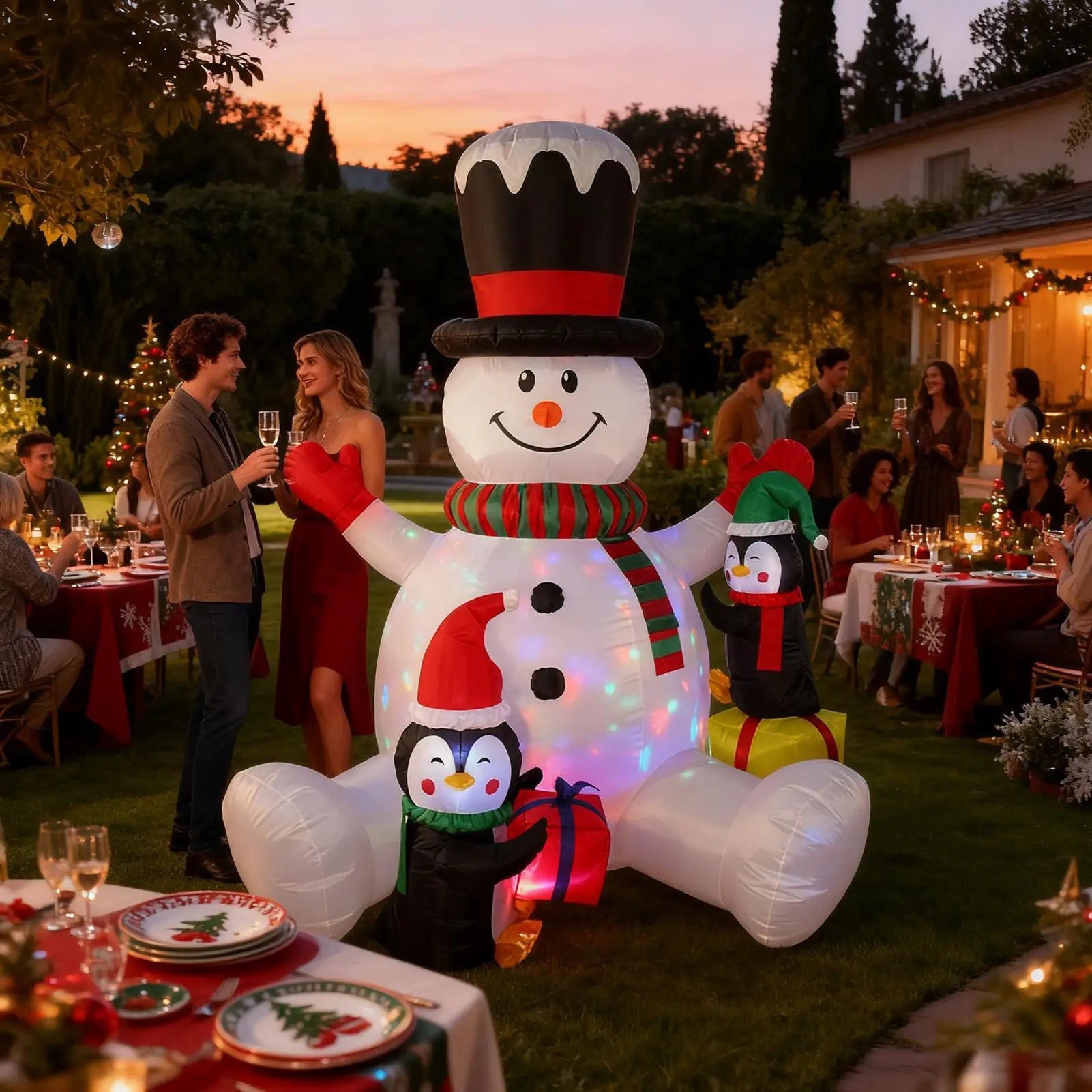 Christmas Inflatable Outdoor Decoration 7ft Waterproof Night Lighting