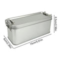 Tin Box Rectangular Empty Storage Container Metal Tin Box for Cosmetics Candy Cookie Home Office Travel Jewelry Pen Eraser Zpaxo Silver