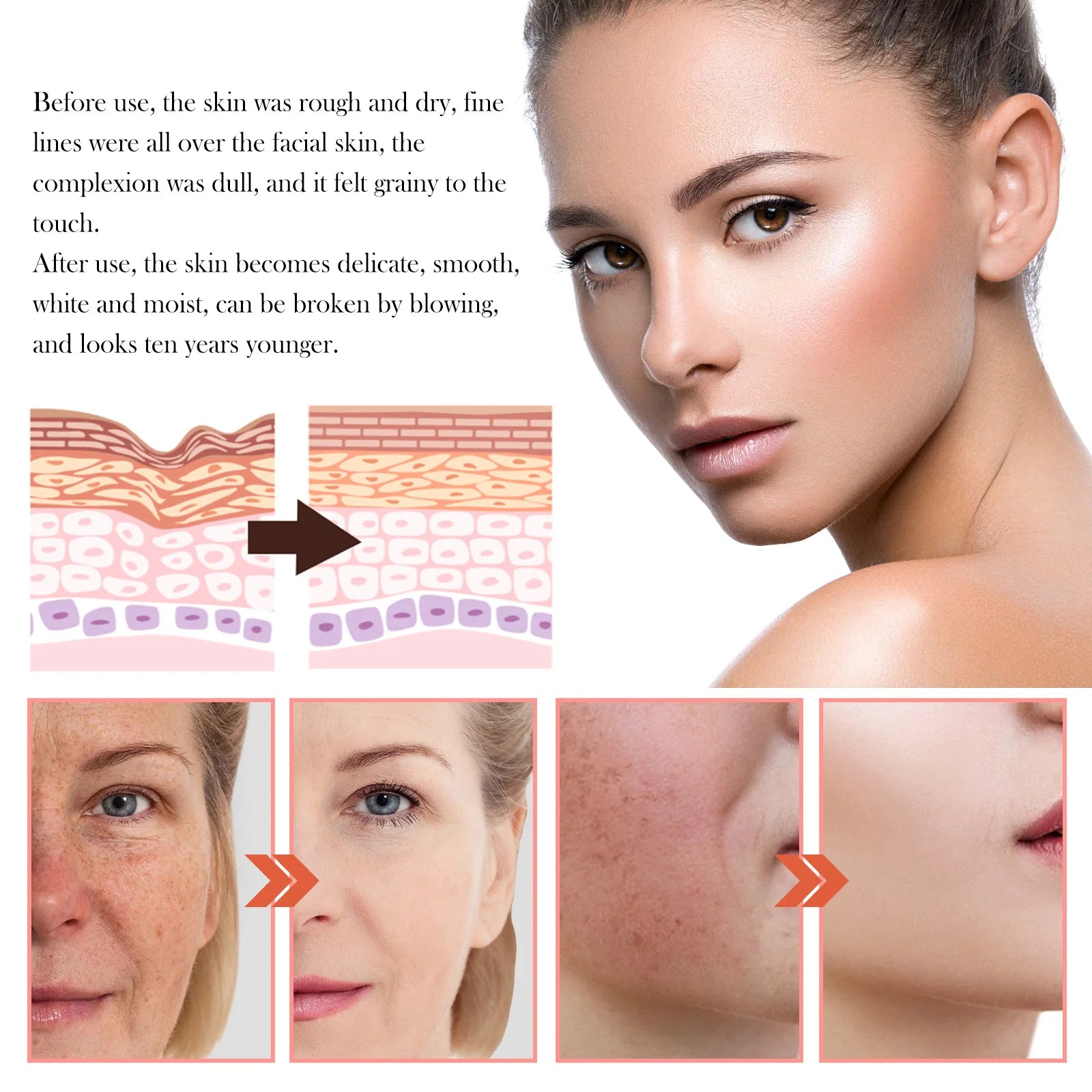 5 in 1 Skincare Set for Deep Hydration Lock with Niacinamide Serum and Vitamin C Moisturization Cleansing mousse serum cream Zpaxo