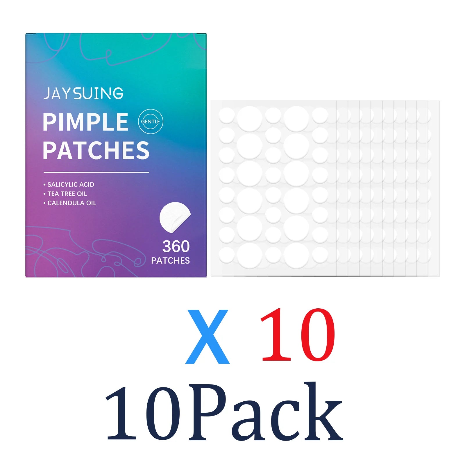 Acne Patches 360 Pcs Salicylic Acid Allantoin Hydrocolloid Invisible Pimple Patches for Face Gentle Daily Spot Treatment Zpaxo 10 Pack