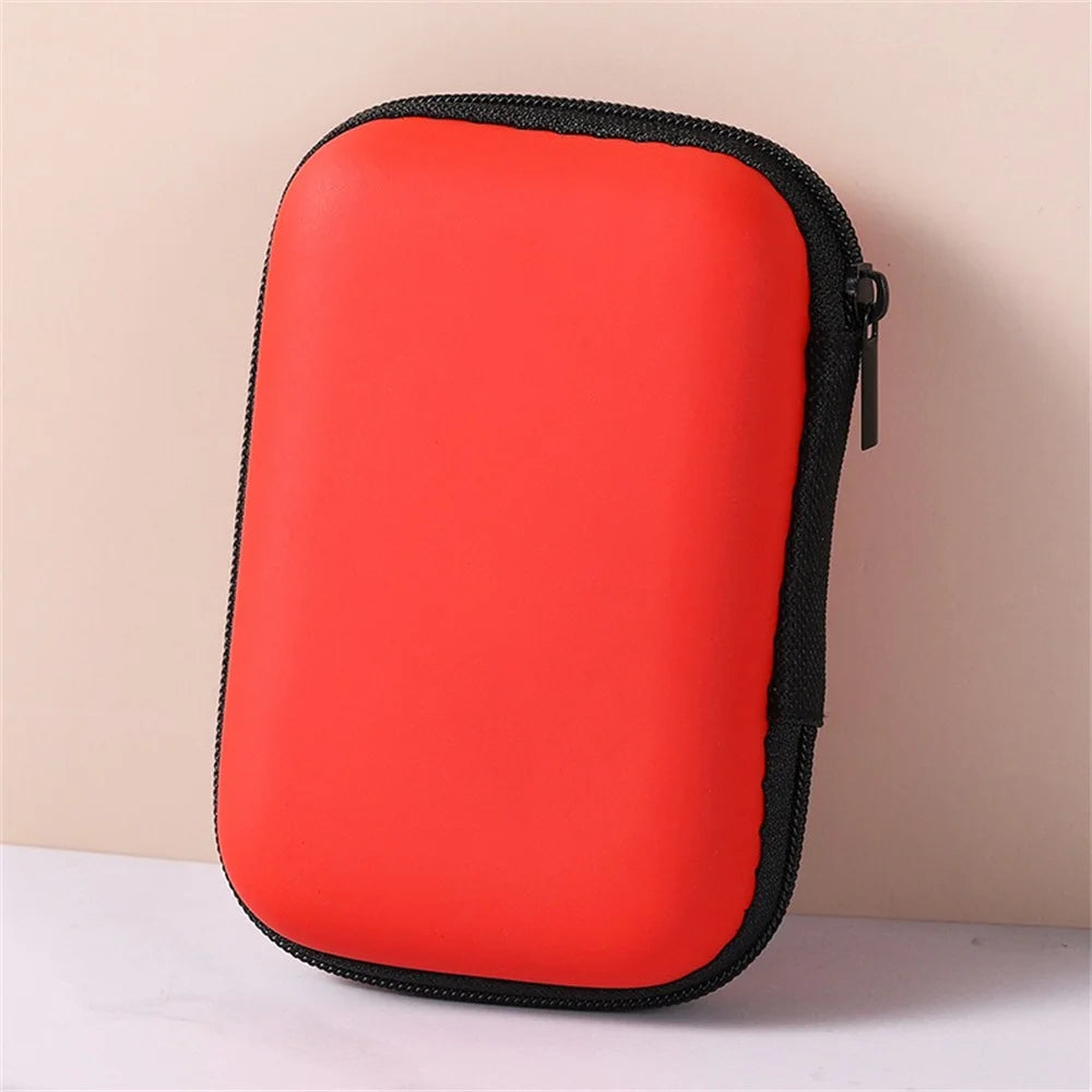 EVA Travel Cable Organizer Bag – Zipper Electronics Pouch Travel Organizer Bag Zpaxo Red