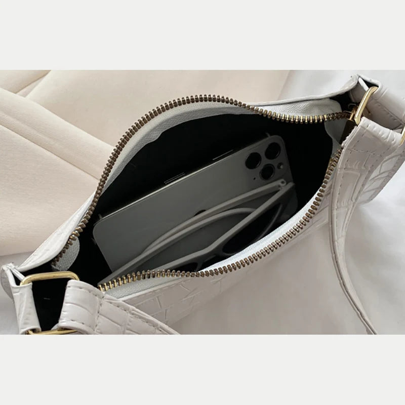 Alligator Pattern PU Leather Bag for Women Armpit Handbag Female Small Underarm Purse Shoulder Bag Women Hand Bag Purses Zpaxo
