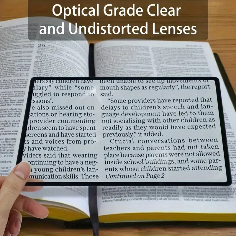 Pocket Power Magnifier 5X Ultra Thin Portable No Battery Needed