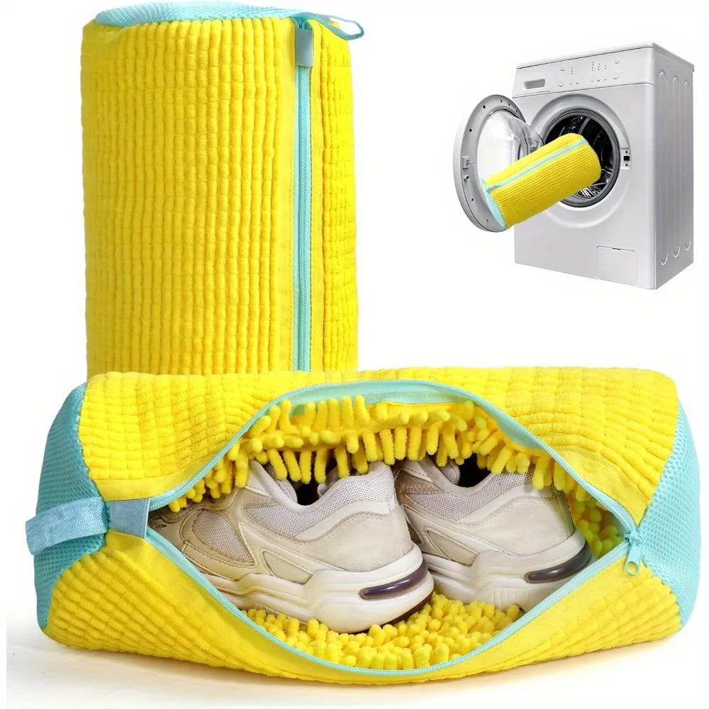 Natural Cotton-Fiber Laundry Bag - Gentle Protection for Footwear & Fabrics, Reusable & Shape-Stable Zpaxo