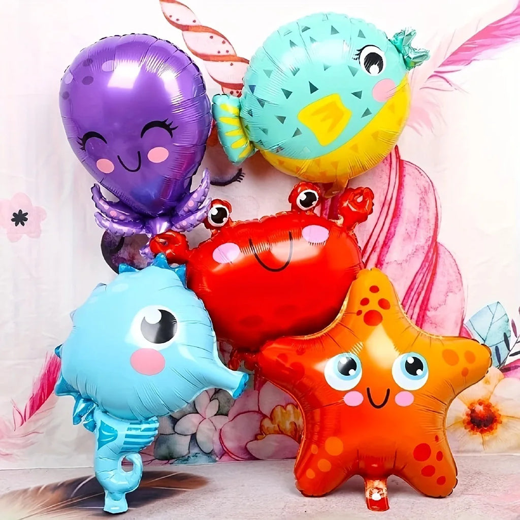 Sea Animals Foil Balloons Fish Octopus Horse Helium Air Globos Kids
