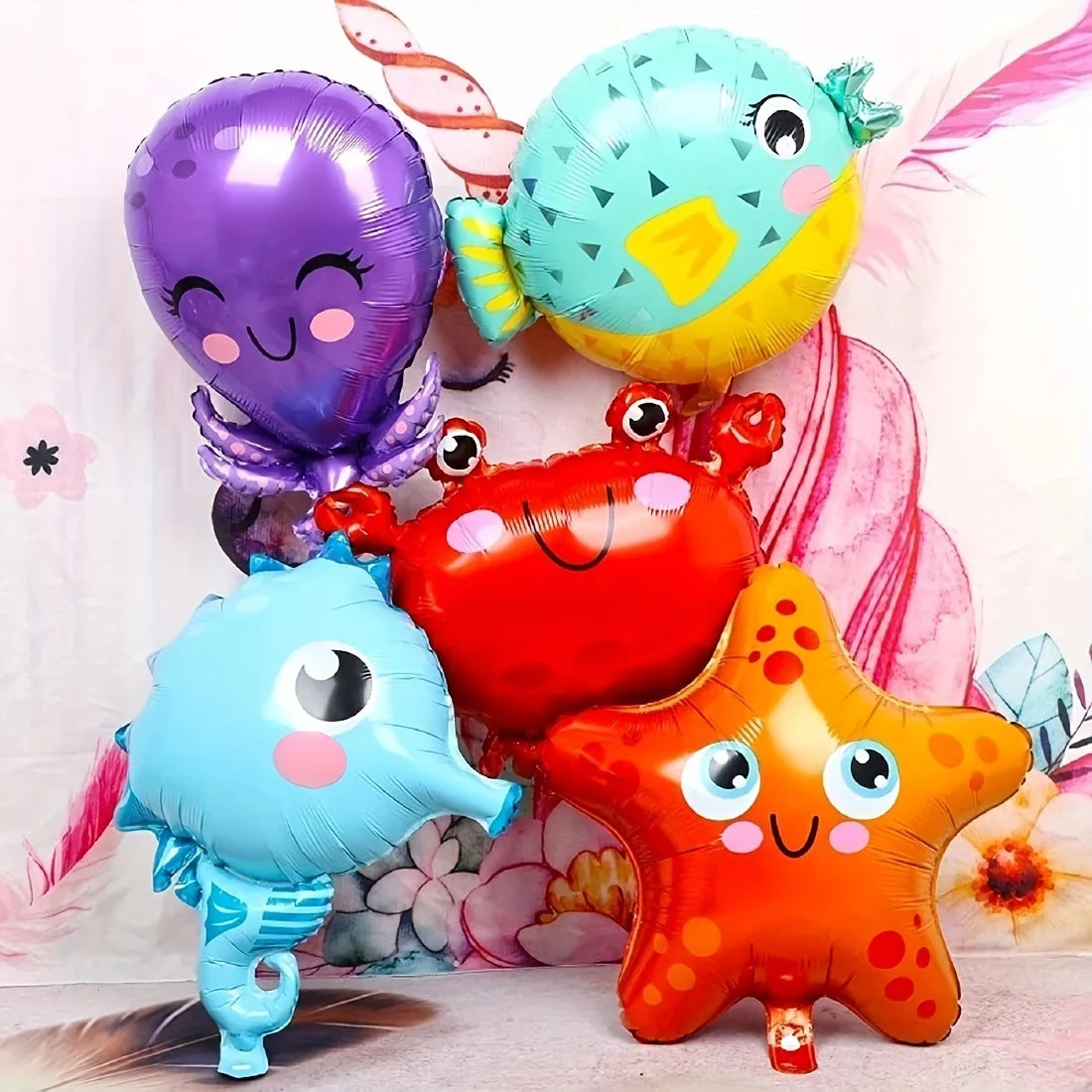 Sea Animals Foil Balloons Fish Octopus Horse Helium Air Globos Kids