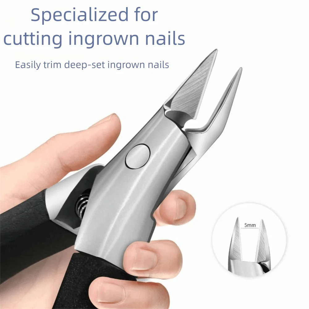 Professional Anti-Splash Slant Edge Nail Clipper Stainless Steel Eagle Beak Fingernail Clipper Trim Nails Manicure Tool Zpaxo