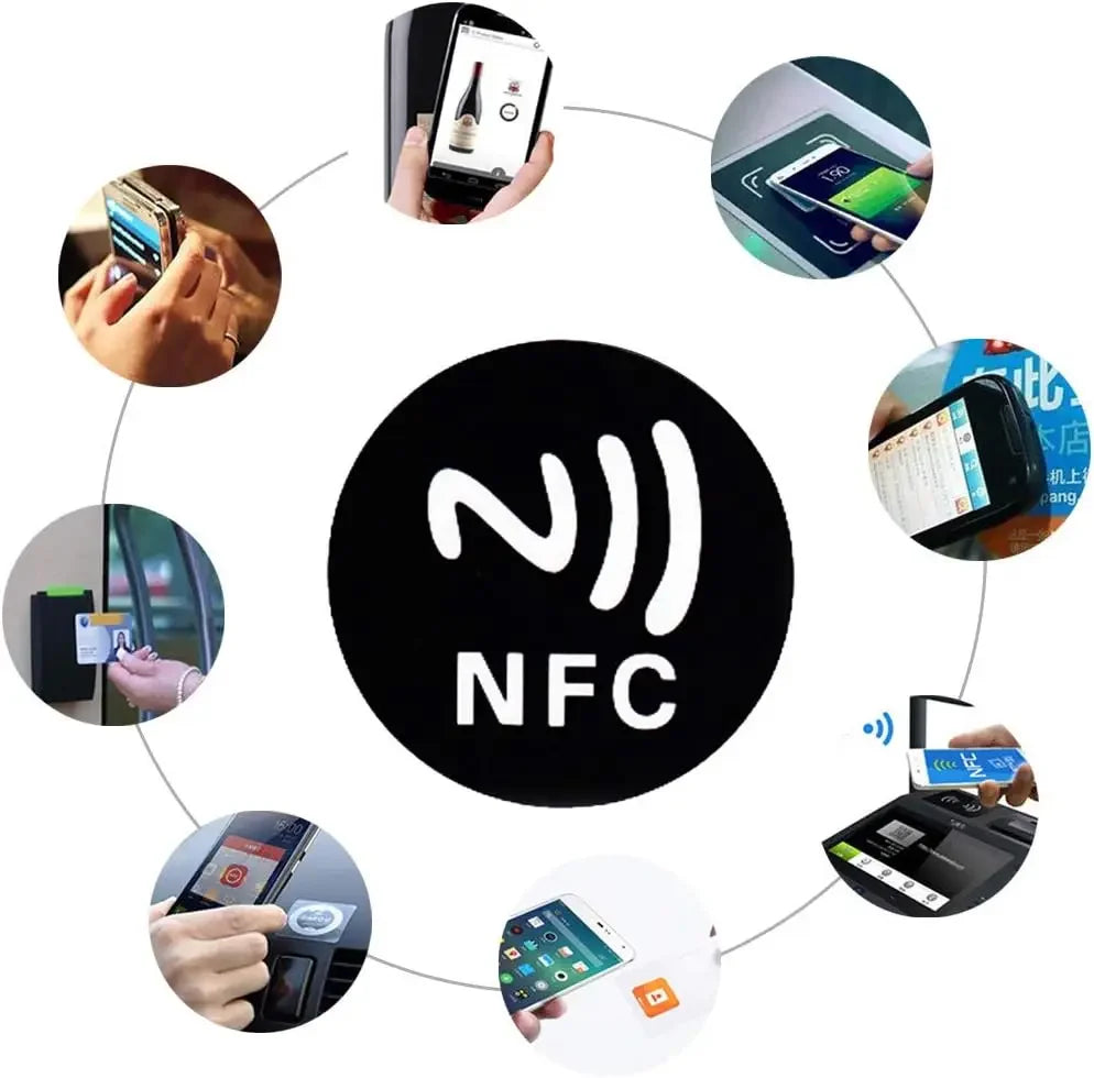 NFC Tags Ntag215 Stickers 13 56 MHZ Rewritable 215 Clear Sticker Zpaxo