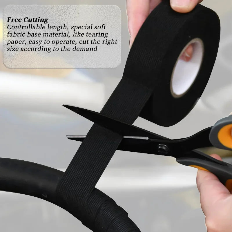 Electrical Insulating Tape Heat Resistant Harness Tape 9/15/50MM Car Cable Harness Wiring Loom Protection Waterproof Tape Zpaxo