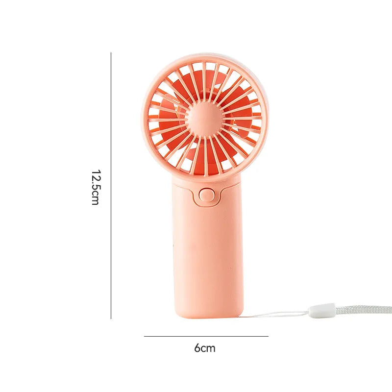 Portable Fan Convenient Creative Small Fan Pocket Hand-held Fan Lightweight AA Battery Handheld Mini Fan Air Coolers Zpaxo pink(no battery)