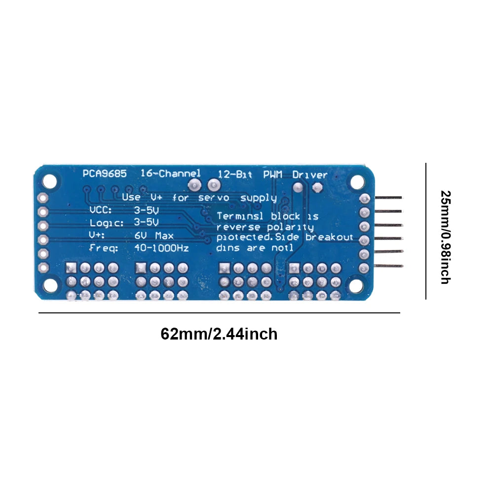 PCA9685 Robot Controller IIC Interface 16 Channel 12-Bit PWM Servo