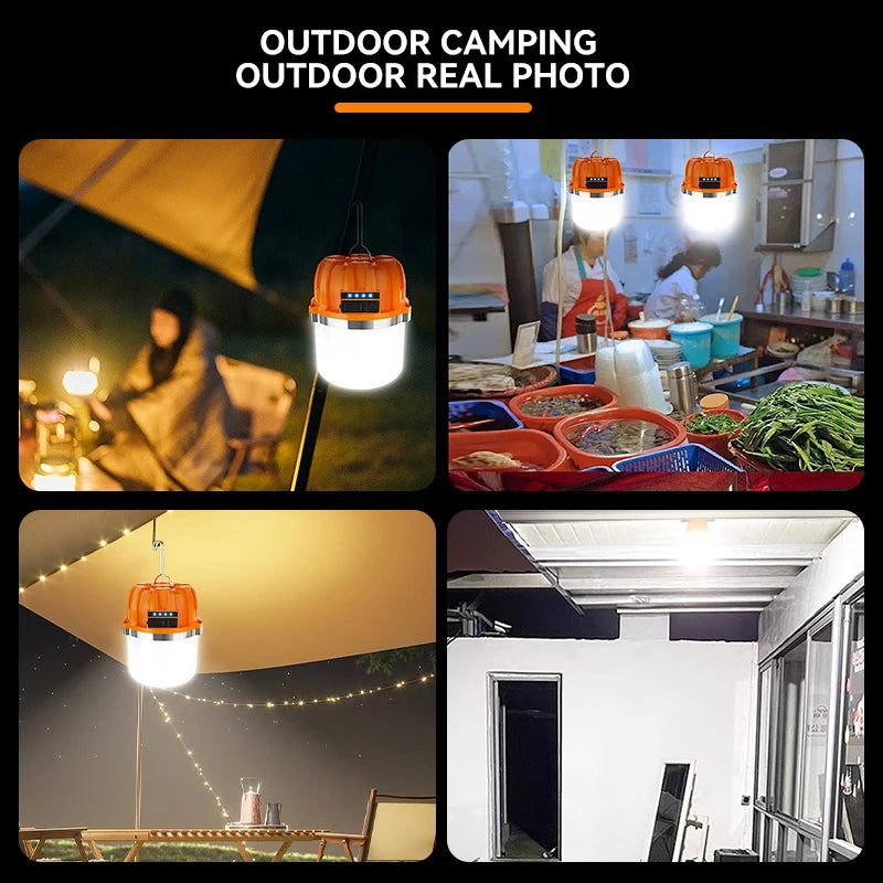 USB Rechargeable LED Camping Lantern – 800LM & Power Bank
