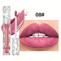 Diamond Liquid Lipstick Moisturizing Lasting Purple Sparkling Waterproof Lip Gloss Matte Glitter Lipstick Korean Makeup Zpaxo 8