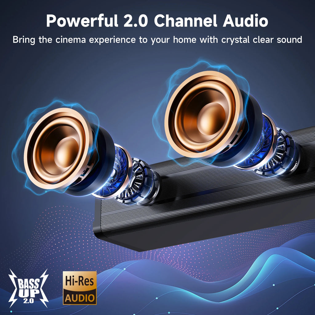 JYX H6 3D Surround Soundbar TV 15W Dual Drivers Dolby Atmos Bluetooth