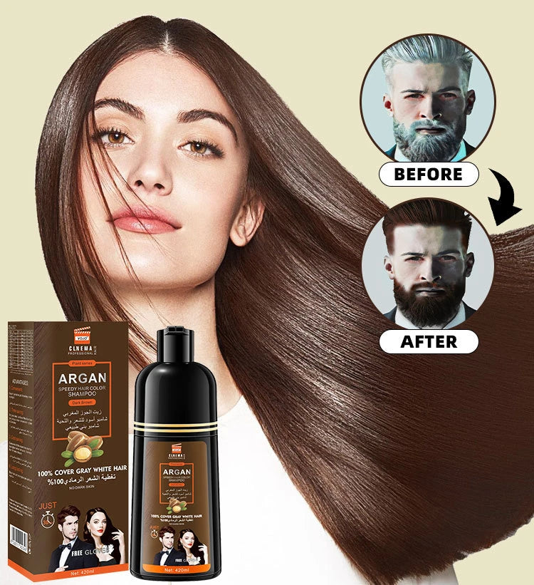 420ml Hair Dye,3-in-1 Hair Dye Shampoo Rapid Hair,Cleansing & Moisturising,Smoothing Black Hair Coloring Shampoo,Hair Care Zpaxo