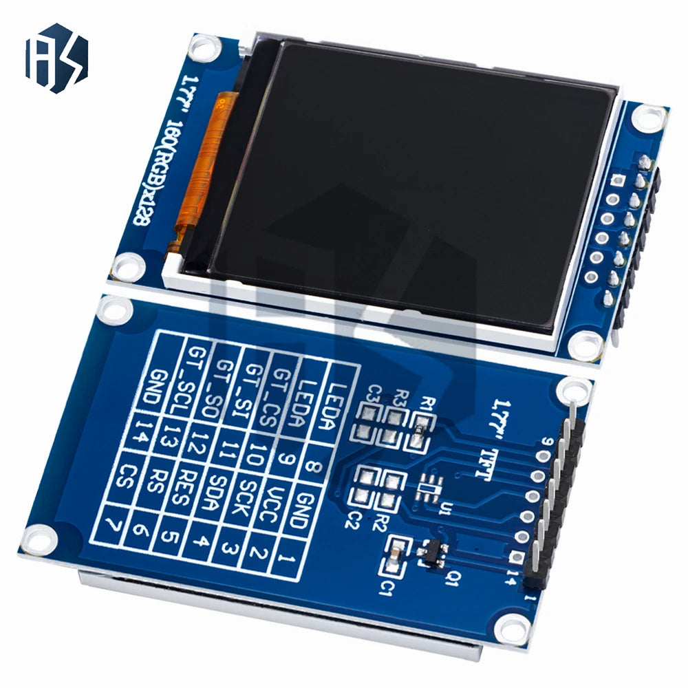 1 77-inch ST7735S TFT LCD Display Module 128x160 Resolution SPI Zpaxo