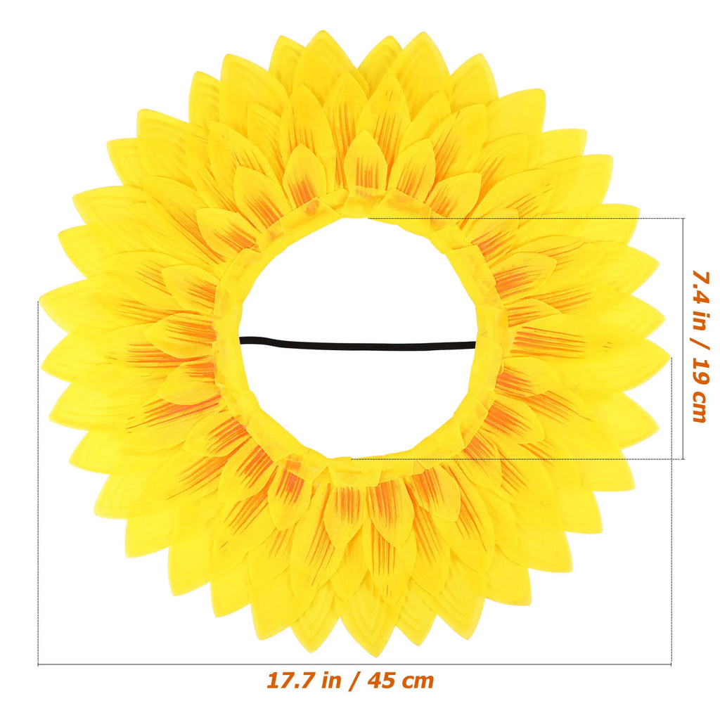 Sunflower Headgear Cover Lightweight Comfortable Performance Prop Party Supplies Games Accessory Kindergarten Decor 45Cm Sunny Zpaxo