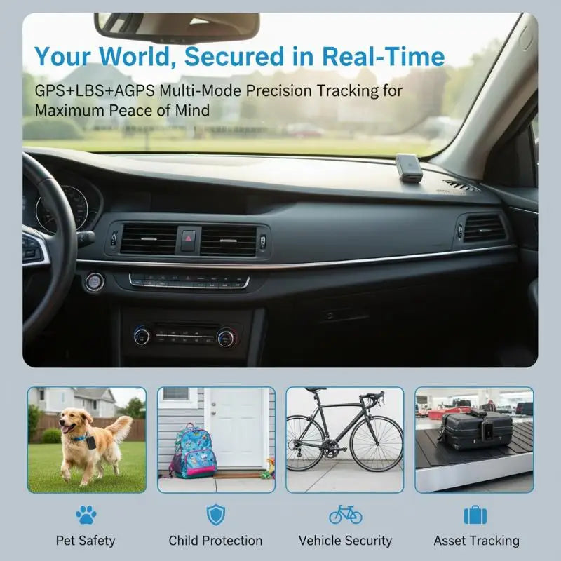GF22 Mini GPS Tracker – Real-Time Locator & SOS for Kids, Pets, Cars