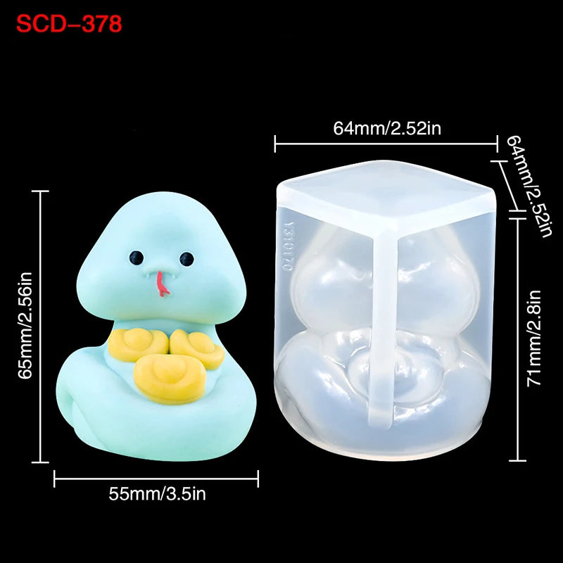 3D Animal Cat Seal Kapibala Silicone Mold DIY Mousse Cake Jelly Zpaxo SCD-378
