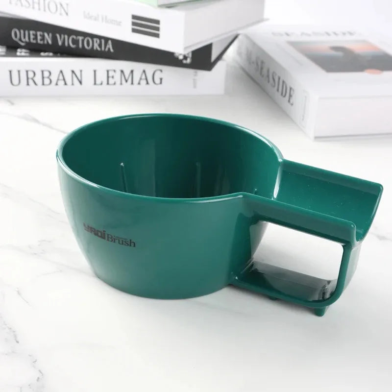 YAQI High Quality 5 Colors Shaving Bowl For Men Shaving Brush Solid Color Simple Fashion Plastic Mens Professional Shaving Bowl Zpaxo