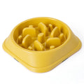Pet Dog Slow Feeder Bowl Non Slip Puzzle Anti-gulping Slower Food Zpaxo Yellow