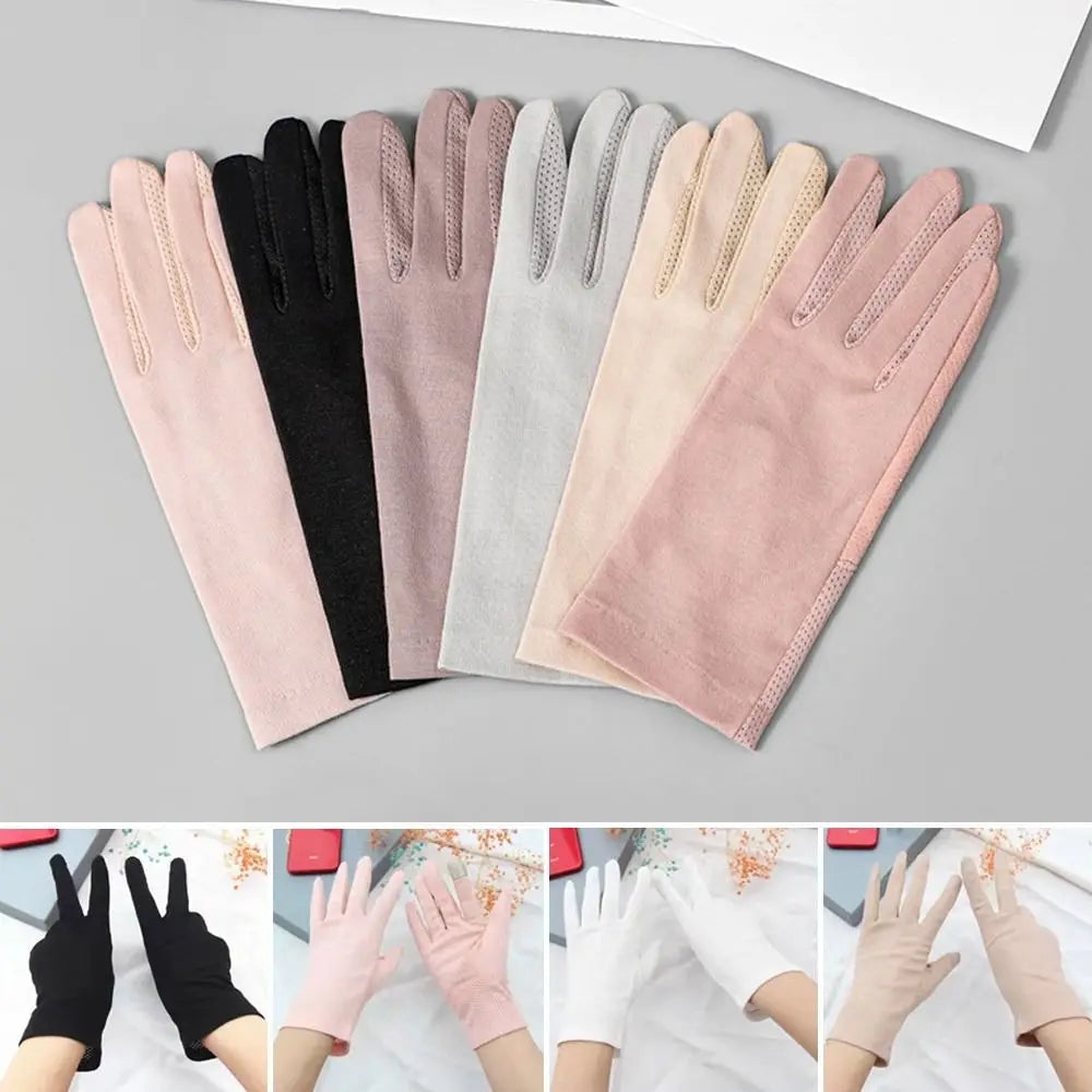 UV Protection Summer Sunscreen Gloves Touch Screen Breathable Anti-UV Mittens Slip Resistant Elastic Cycling Driving Gloves Zpaxo