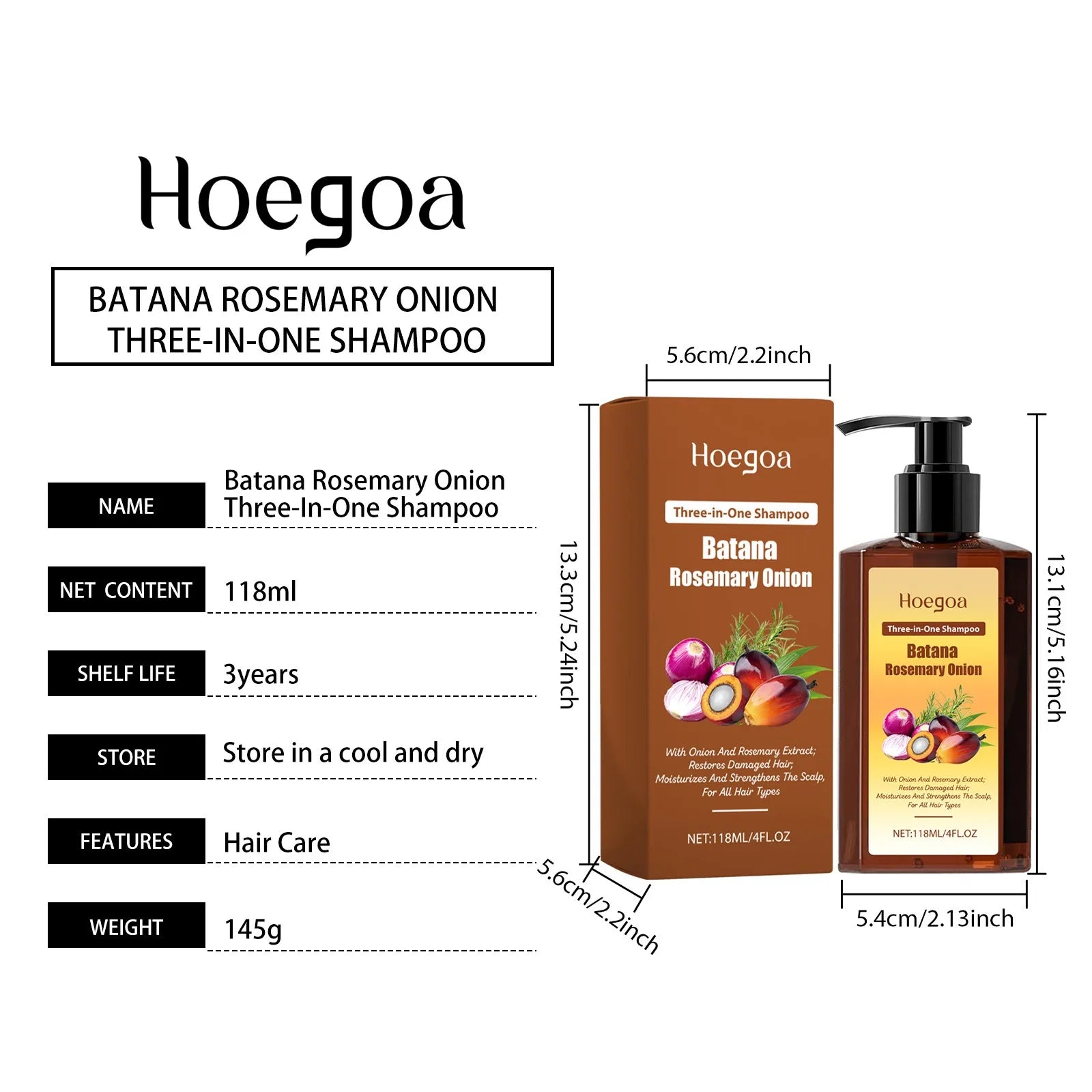 3 In 1 Batana Rosemary Onion Shampoo Deep Nourishing Scalp Remove Dandruff Long Lasting Scent Hair Scalp Cleaning Care Lotion Zpaxo