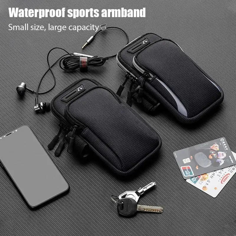Running Phone Holder Jogging Bags for iPhone Samsung Universal 6.8" Waterproof Sports Armband Phones Arm Bag Running Accessories Zpaxo