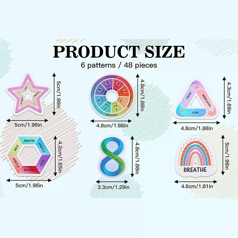 Kids Favors Breath Calm Sensory Stickers Anti Stress Tactile Self Zpaxo