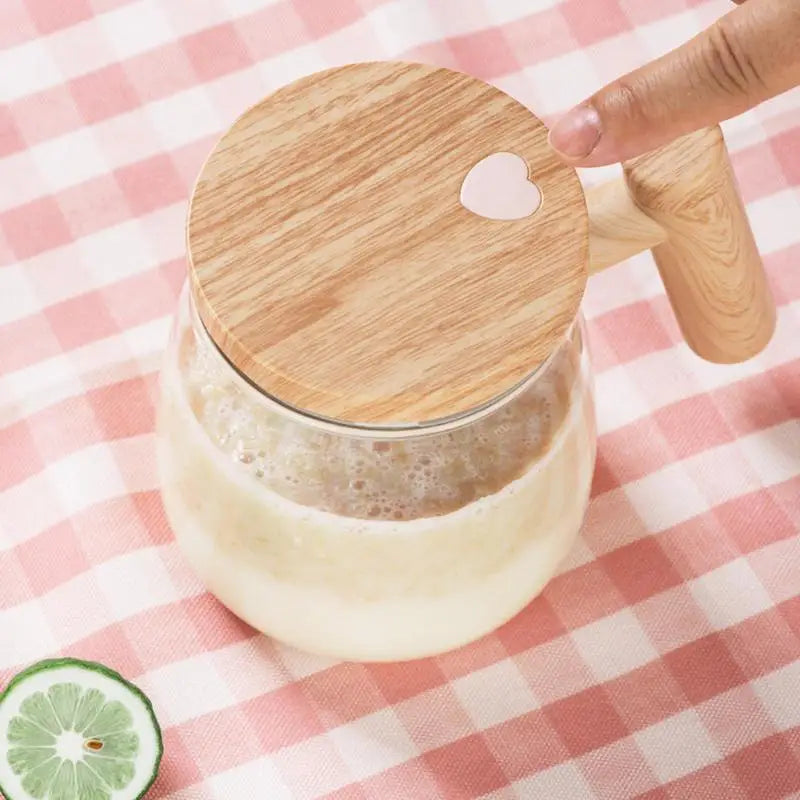 Automatic Self Stirring Mug Glass Coffee Milk Mixing Cup Creative