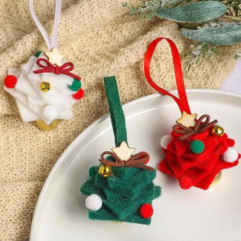 Tiny Felt Christmas Tree Ornament Miniature Hanging Decoration