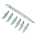 1 Pc Craft Hobby Knife Knife with 7 Pcs Knife Blades,Basic Knife Setfor Art,Scrapbooking,Stencil,Precision Carving Craft Knife Zpaxo light green
