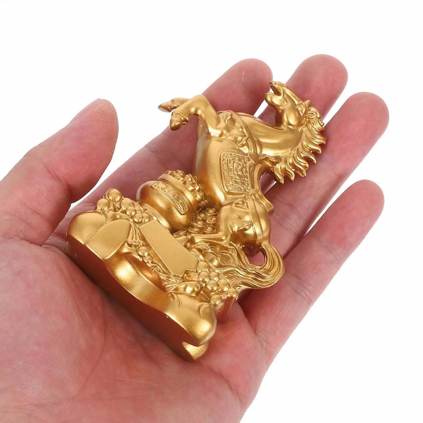 Resin Golden Horse Statue Figurine 2026 Chinese Mascot Sculpture Good