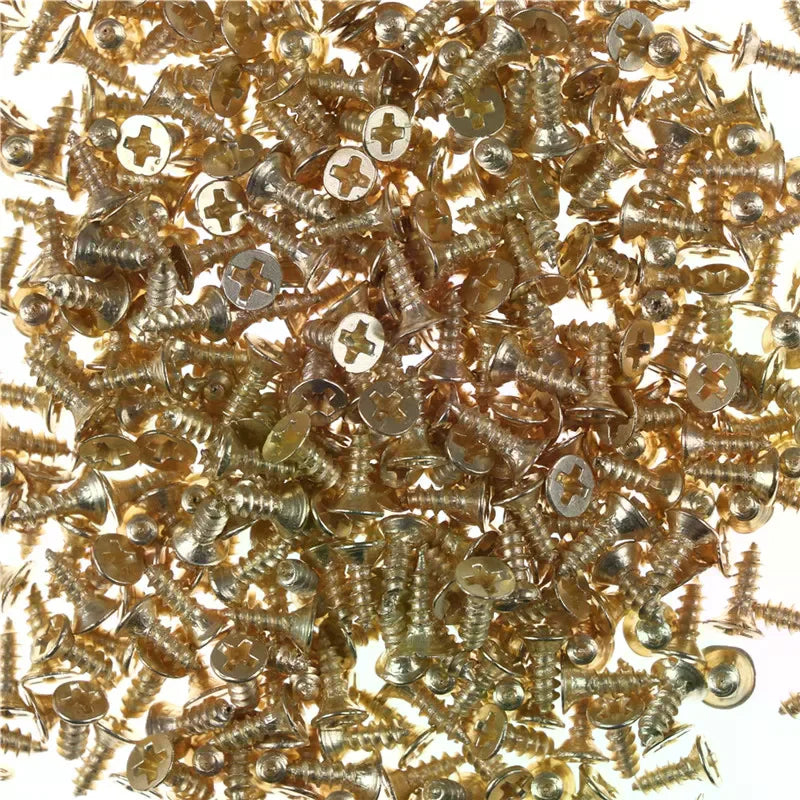 Brass Material Golden Screws Flat Self-tapping Model Tool Zpaxo
