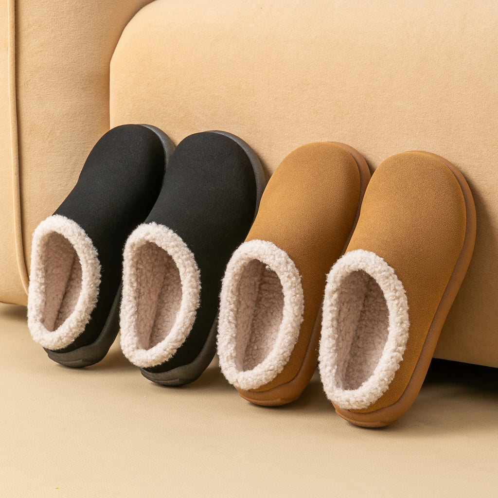 Removable Insole Women's Cozy Fuzzy Slippers Warm Thick Non-slip Sole