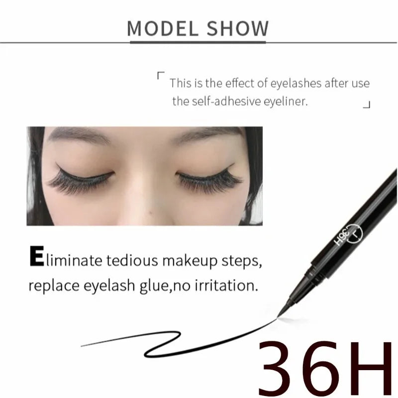 36-Hour Lock Lasting Liquid Eyeliner Pencil Waterproof Black Ink Pen