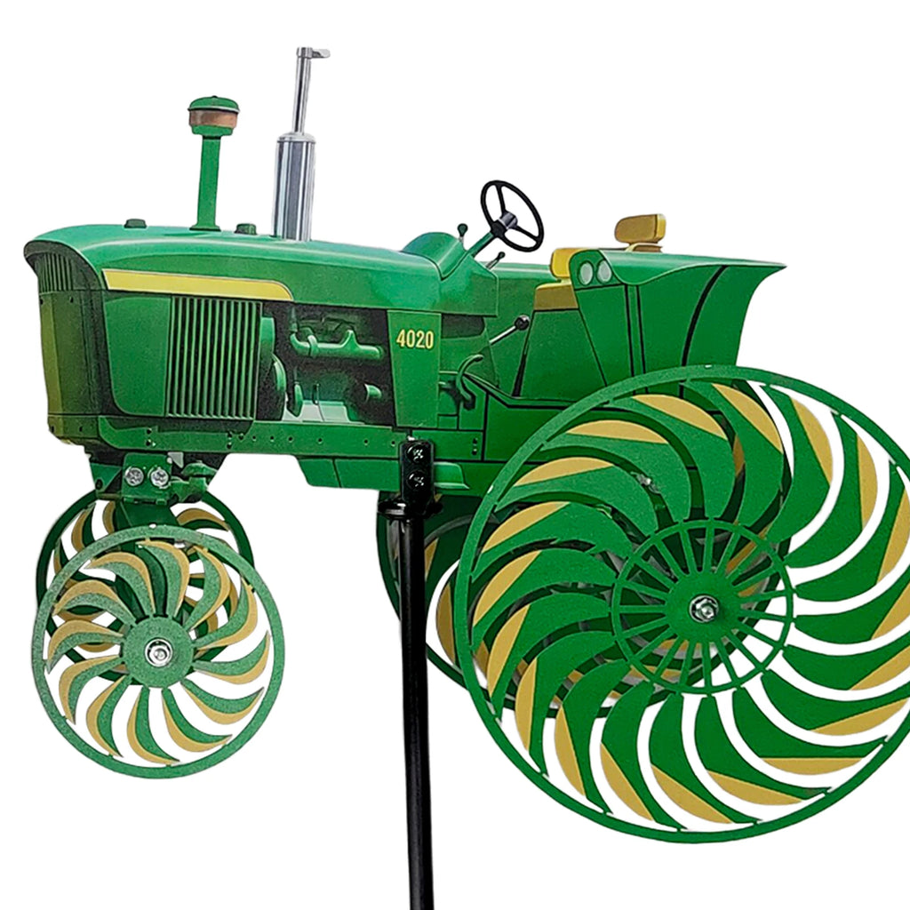 Tractor Wind Sculpture Decorative Windmill Outdoor Spinner Patio Yard