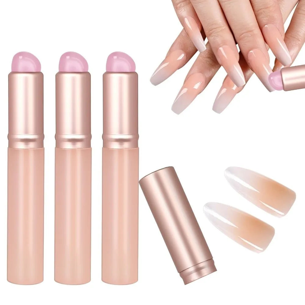 New Silicone Nail Art Brush Reusable Soft Manicure Tool Mirror Effect Smudge Pen Girl Zpaxo