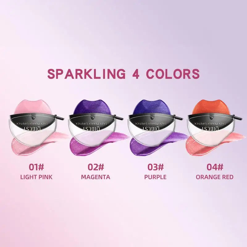 Lazy Pearl Lipstick – Waterproof Moisturizing Lip Gloss Pearl Lip Gloss Zpaxo