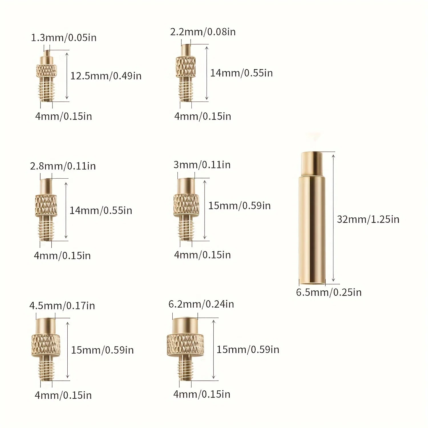Heat Set Insert Soldering Iron Tip Head M2 M3 M4 M5 M6 M8 Hot Melt Insets Nut Brass Embedded Thread Insertion Kit For 3D Printer Zpaxo 1 set