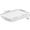 Hidden Storage Box Desk Storage Drawer Self-Adhesive Plastic Table Storage Holder Simple Sundries Cosmetics Stationery Organizer Zpaxo white