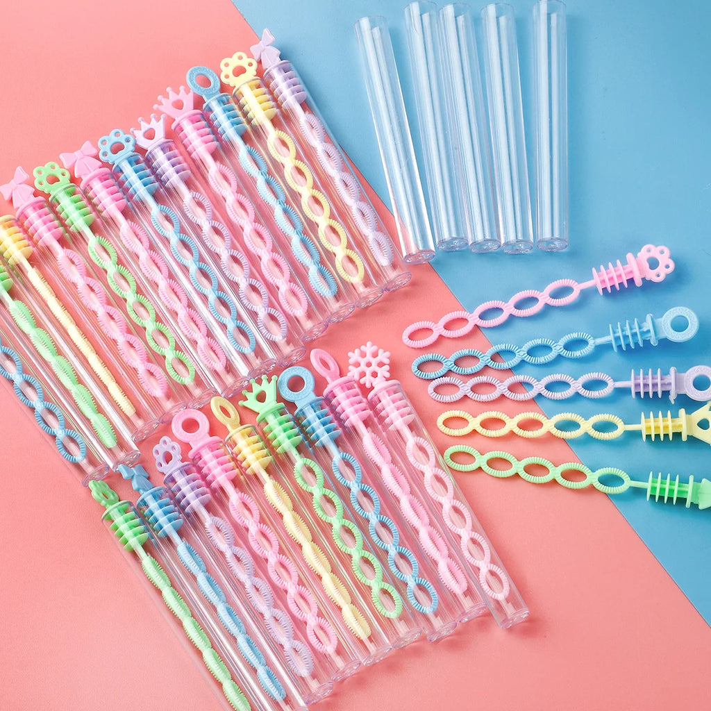 Mini Bubble Wands Set – Pastel Party Favors for Weddings & Events